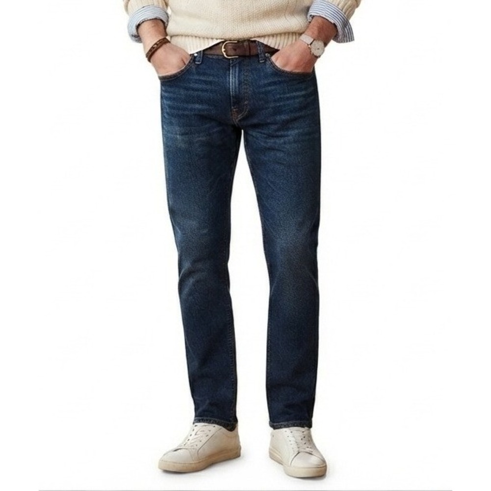 Old Navy Stretch Slim Straight Dark Wash Jeans Men Size 28 X 28 1/2